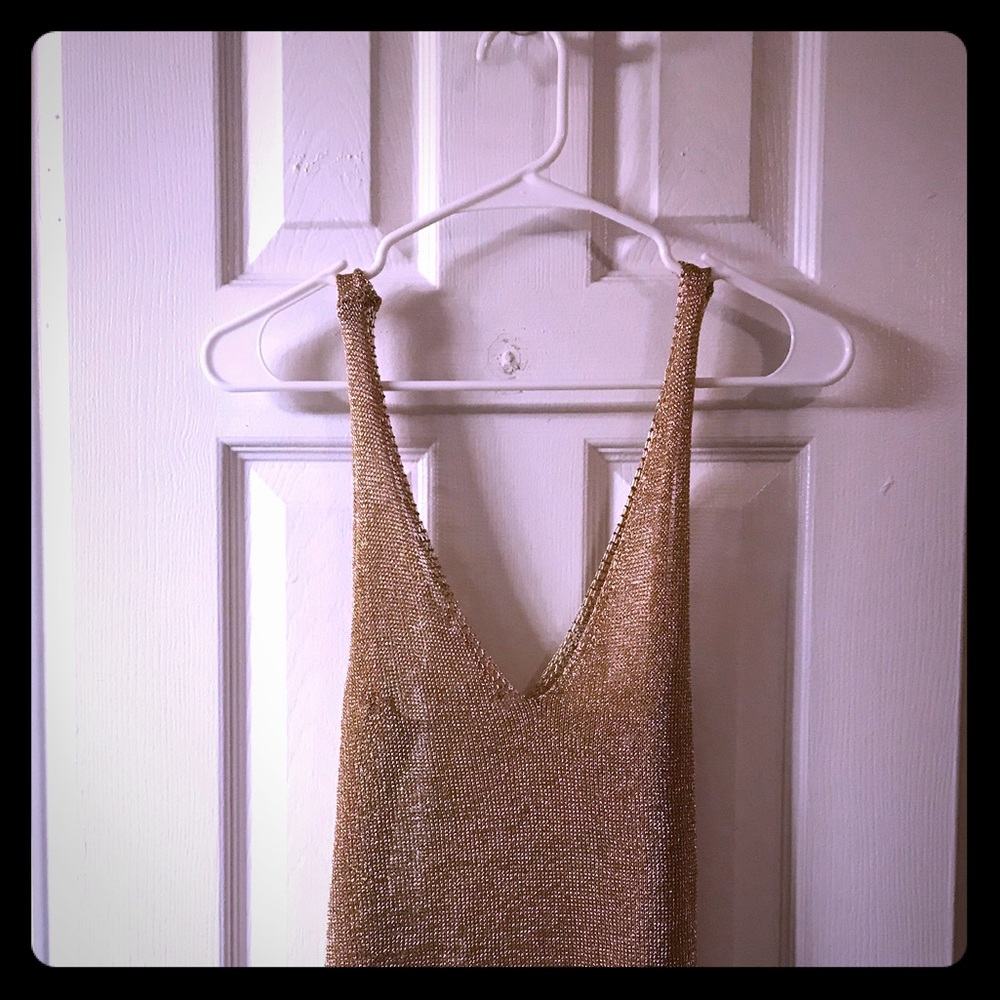 Gold Dress Tank Top